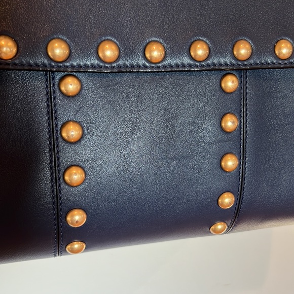 Tory Burch Authentic Block-T Stud Satchel - Picture 6 of 8
